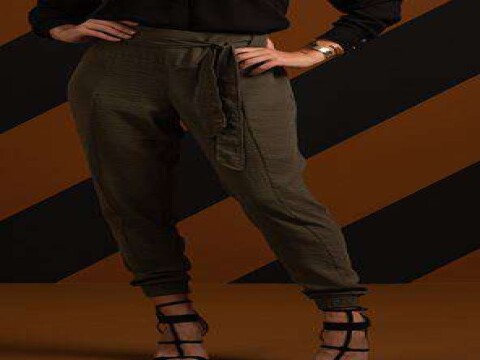 CALÇA FEMININA JOGGING COM RECORTES ANGEL 270066 - Verde