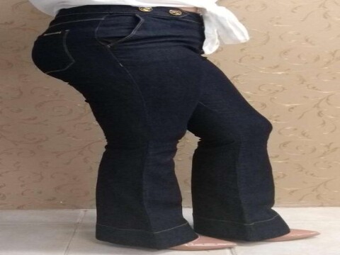 CALÇA FLARE COM MARTINGALE MARIA VALENTINA 202597 - Preto