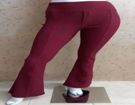 Calça flare de sales tecido