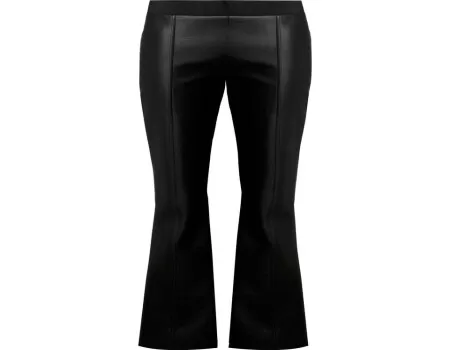 CALÇA FLARE COURO ECO RECORTES NITROGEN 350272 - Preto