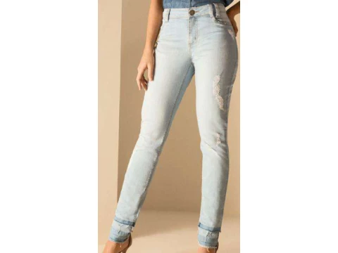 CALÇA JEANS BARRA DUPLA MARIA VALENTINA 202482