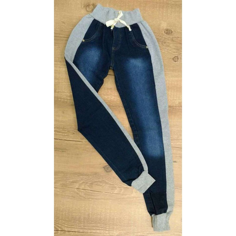 conjunto jeans com moletom feminino