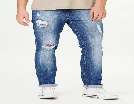 CALÇA JEANS MASCULINA SLIM DESTROYED HERING H1PD