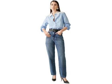CALÇA JEANS MOM CÓS ALTO MARIA VALENTINA 04385 - Jeans