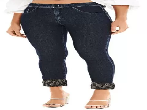 CALÇA JEANS SKINNY COS MEDIO MORENA ROSA 205118 - Jeans escuro