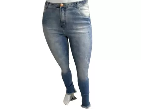 CALÇA JEANS SKINNY ELEGANCE 17734 - Azul