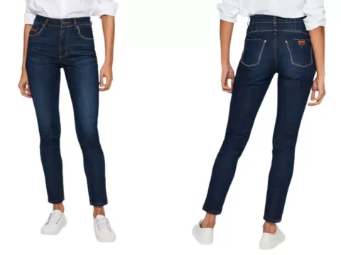 CALÇA JEANS SKINNY FEMININA DAMYLLER 1A0209 - Jeans escuro