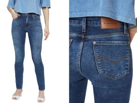 CALÇA JEANS SKINNY MOLETOM FEM DAMYLLER 1N0RH10 - Jeans