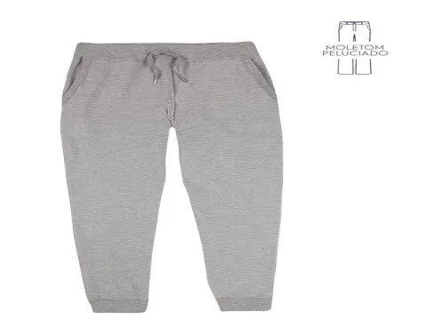 CALÇA MASCULINA JOGGER MOLETOM HERING 05M3 - Cinza