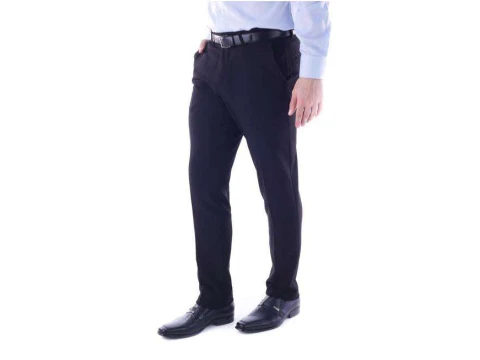 CALÇA MASCULINA COM PREGAS TERRA SANTA MICRO FIBRA - Preto CALÇA MASCULINA COM PREGAS TERRA SANTA MICRO FIBRA - Preto