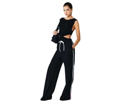 CALÇA MODERNA LISTRADA COLCCI 002.01.90262 - Preto