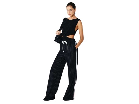 CALÇA MODERNA LISTRADA COLCCI 002.01.90262 - Preto