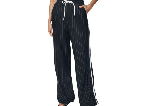 CALÇA MODERNA LISTRADA COLCCI 002.01.90262 - Preto
