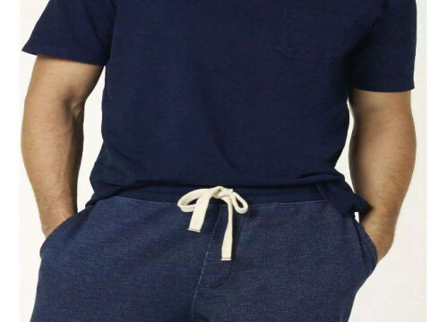 CALÇA MOLETOM JEANS JOGGER MASCULINO HERING 05W9 - Azul