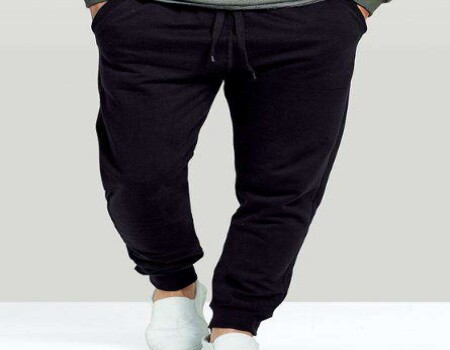 CALÇA MASCULINA JOGGER MOLETOM HERING 05M3 - Preto