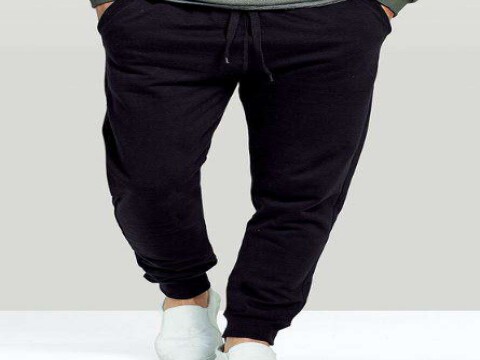 CALÇA MASCULINA JOGGER MOLETOM HERING 05M3 - Preto