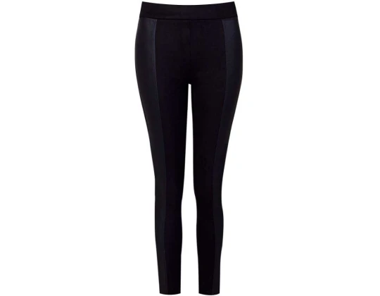 CALÇA MONTARIA SUEDE RECORTES COURO SEIKI 450093 - Preto