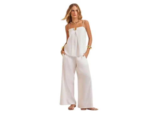 CALÇA RETA MORENA ROSA 01212 - Branco