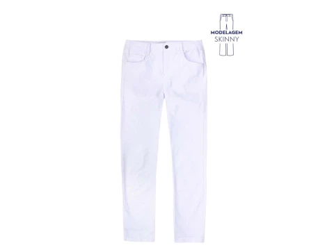 CALÇA SKINNY EM SARJA HERING H912 - Branco CALÇA SKINNY EM SARJA HERING H912 - Branco