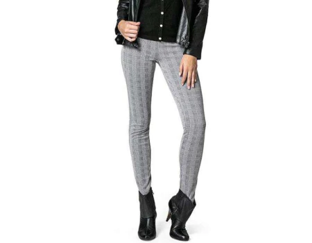 CALÇA SKINNY MALHA XADREZ NITROGEN 350356 - Cinza
