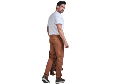 CALÇA SOCIAL MASCULINA STRECH LEE 2203L - Marrom