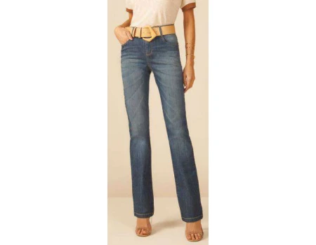CALÇA STRAIGHT HELENA COS INTERMEDIARIO BOLSO BORDADO MARIA VALENTINA 202723