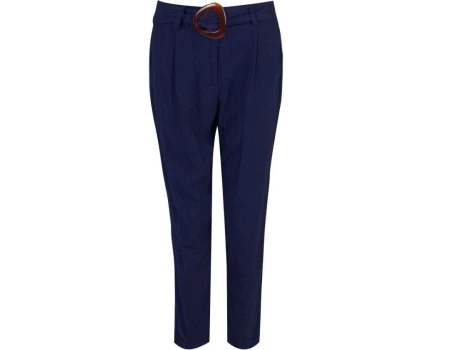 CALÇA VISCOLINHO COM BOLSO E CINTO SEIKI 450085 - Marinho