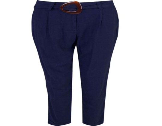 CALÇA VISCOLINHO COM BOLSO E CINTO SEIKI 450085 - Marinho