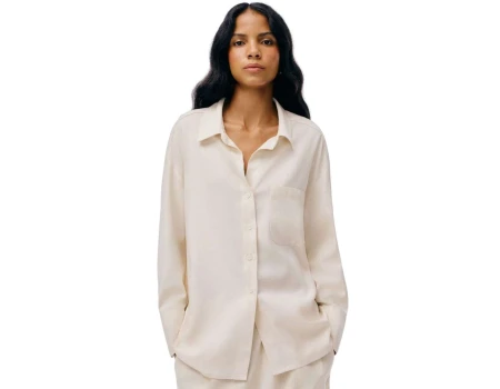 CAMISA C/ BOTÕES MANGA LONGA K5QH - Creme