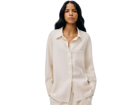 CAMISA C/ BOTÕES MANGA LONGA K5QH - Creme