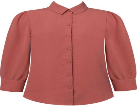 CAMISA CREPE MANGAS BUFANTES SEIKI 320981 - Telha