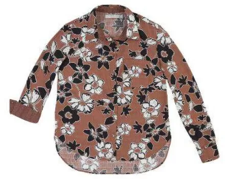 CAMISA FEMININA ESTAMPADA HERING Q89L - Marrom