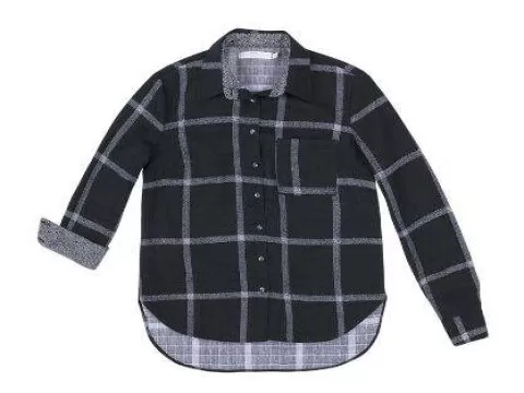 CAMISA FEMININA ESTAMPADA HERING Q89L - Preto