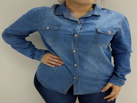CAMISA JEANS CASUAL COM BOLSOS - Jeans
