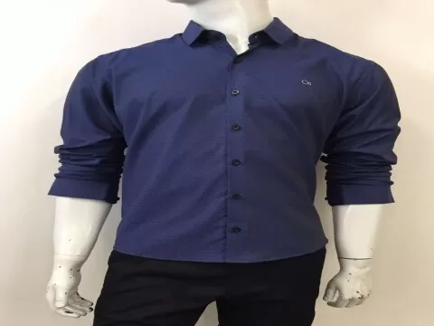 CAMISA MANGA LONGA CULT SLIM FIT OGOCHI 1428042 - Marinho