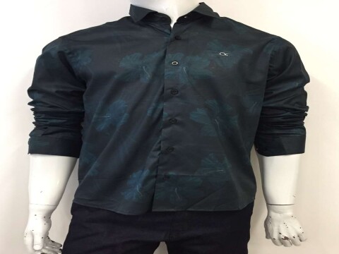 CAMISA MANGA LONGA ESTAMPADA OGOCHI 1428472 - Marinho