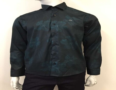 CAMISA MANGA LONGA ESTAMPADA OGOCHI 1428472 - Marinho