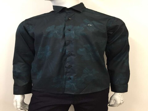 CAMISA MANGA LONGA ESTAMPADA OGOCHI 1428472 - Marinho