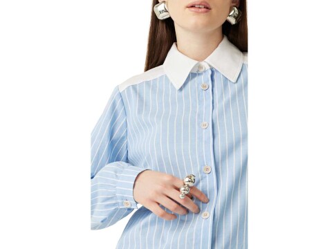 CAMISA ML COMPOSE TECIDO MARIA VALENTINA 08411 - Azul claro
