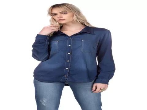 Camisa jeans morena hot sale rosa
