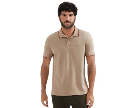 CAMISA POLO BÁSICA MASCULINA HERING 3M2A - Bege