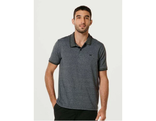 CAMISA POLO BÁSICA MASCULINA HERING 3M24 - Chumbo