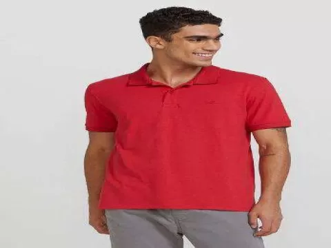 CAMISA POLO BÁSICA MASCULINA HERING 3M24 - Vermelho