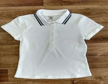 CAMISA POLO FEMININA HERING 3M0U - Branco