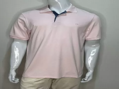 CAMISA POLO MASCULINA CASUAL OGOCHI 7000001 - Rosa claro