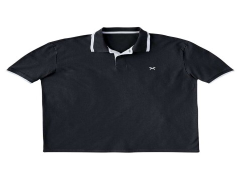 CAMISA POLO MASCULINA BÁSICA COM BORDADO HERING 036H - Preto