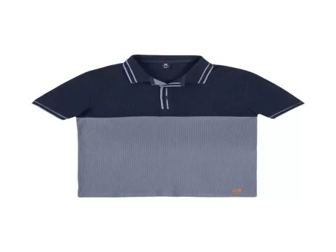 CAMISA POLO SLIM MALHA TERMAL DE ALGODÃO HERING 3M1Y - Azul