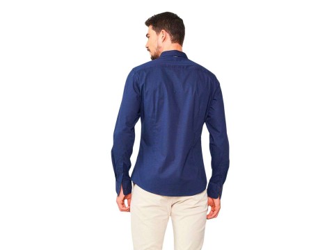 CAMISA SOCIAL FIT MG LONGA COLCCI 031.01.04643 - Marinho