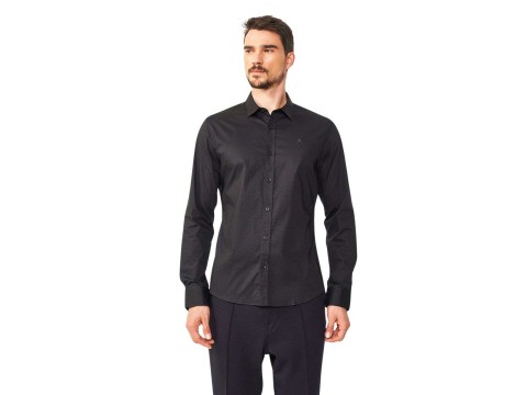 CAMISA SOCIAL FIT MG LONGA COLCCI 031.01.04643 - Preto