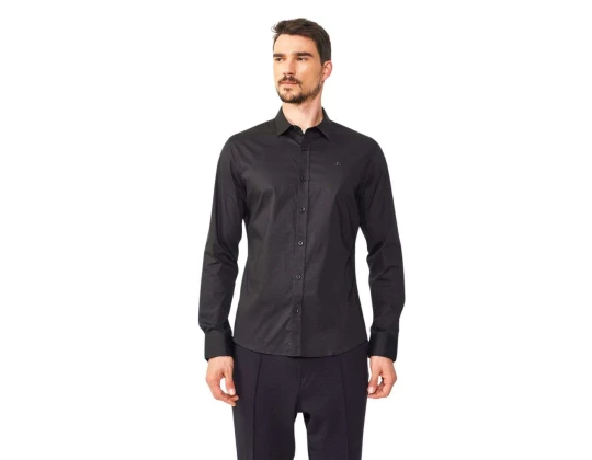 CAMISA SOCIAL FIT MG LONGA COLCCI 031.01.04643 - Preto